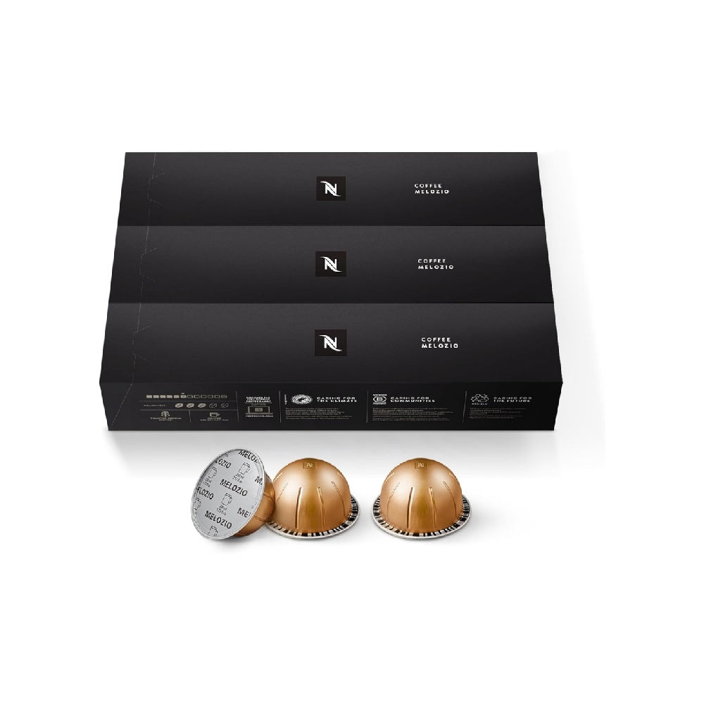 Nespresso Capsules Vertuo, Melozio, Medium Roast Coffee, 30-Count Coffee Pods, Brews 7.8oz.
