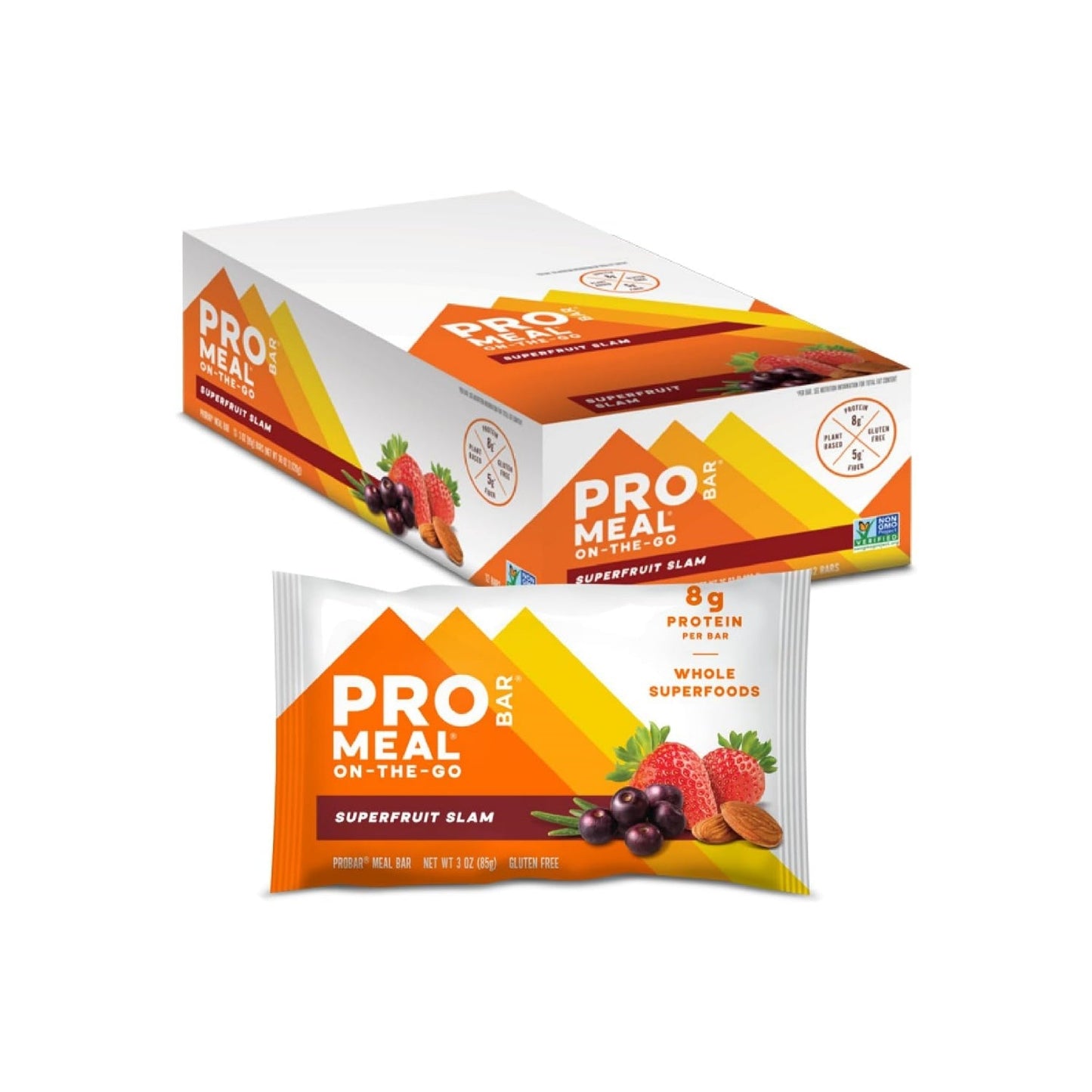 PROBAR - MEAL Bar, Non-GMO, Gluten-Free, Healthy, Plant-Based, Whole-Food Ingredients, Natural Energy (12 Count)