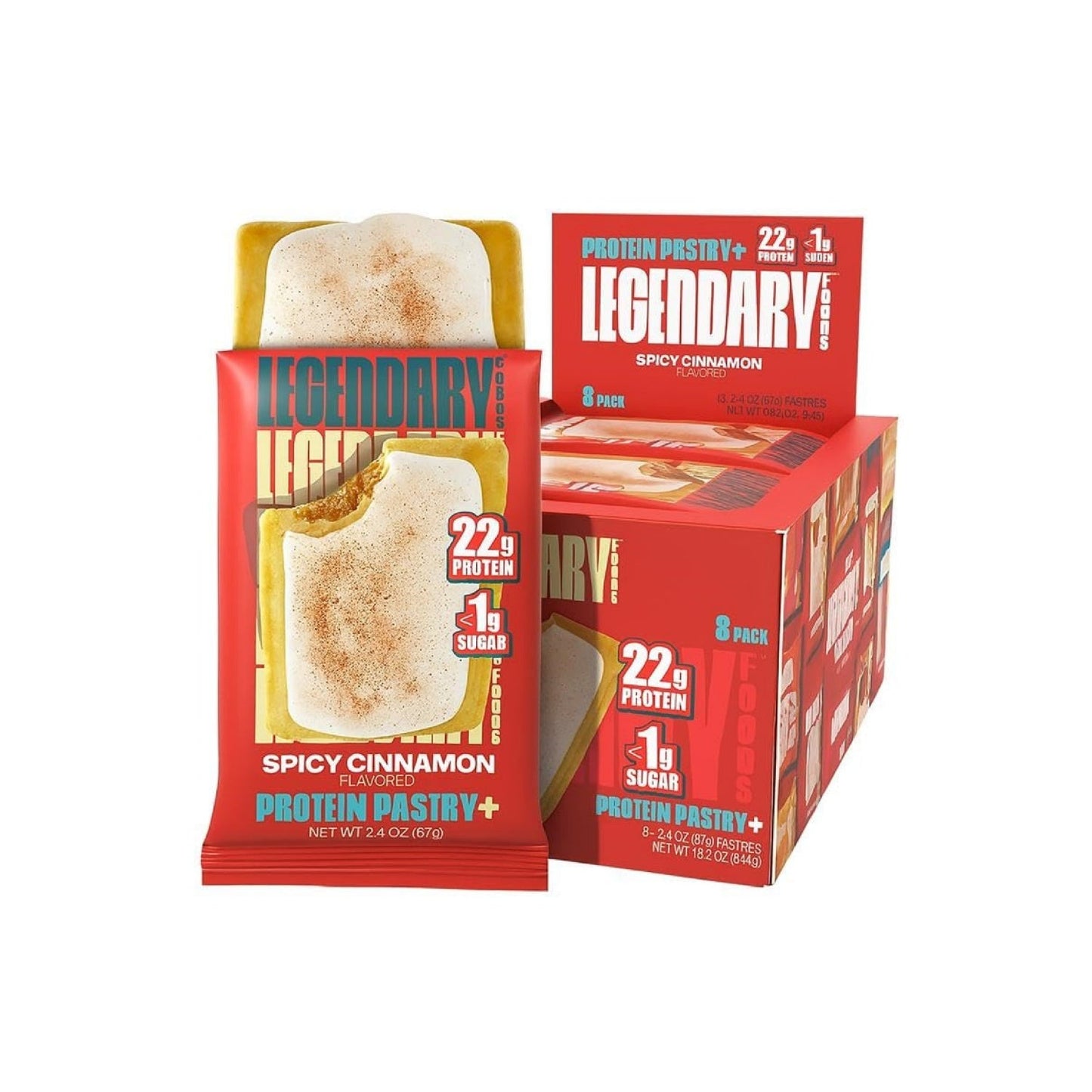 Legendary Foods Protein Pastry 22g – Low Carb, Zero Sugar, Gluten Free Keto Meal Replacement Bar