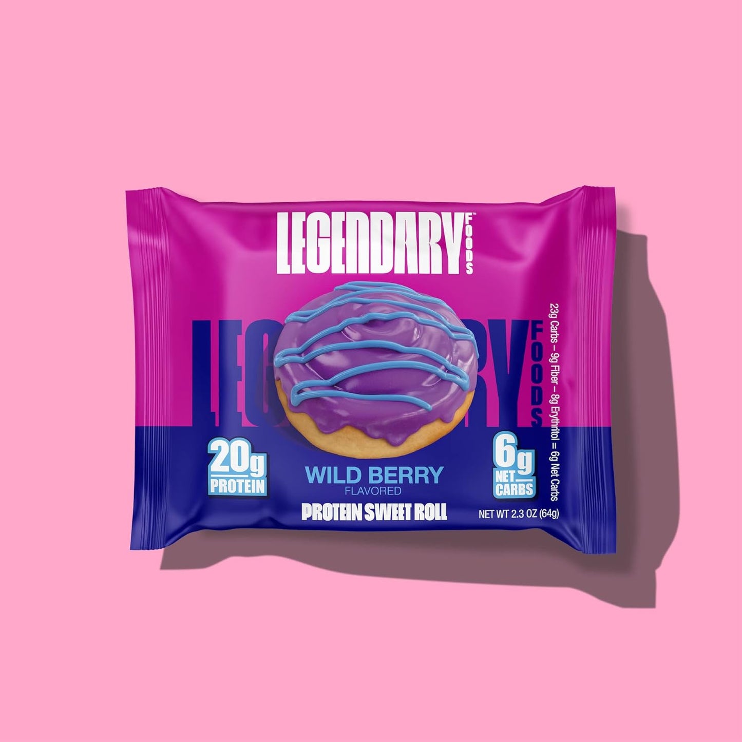 Legendary Foods 20g Protein Sweet Rolls - Premium High Protein Bars, 10 Pack
