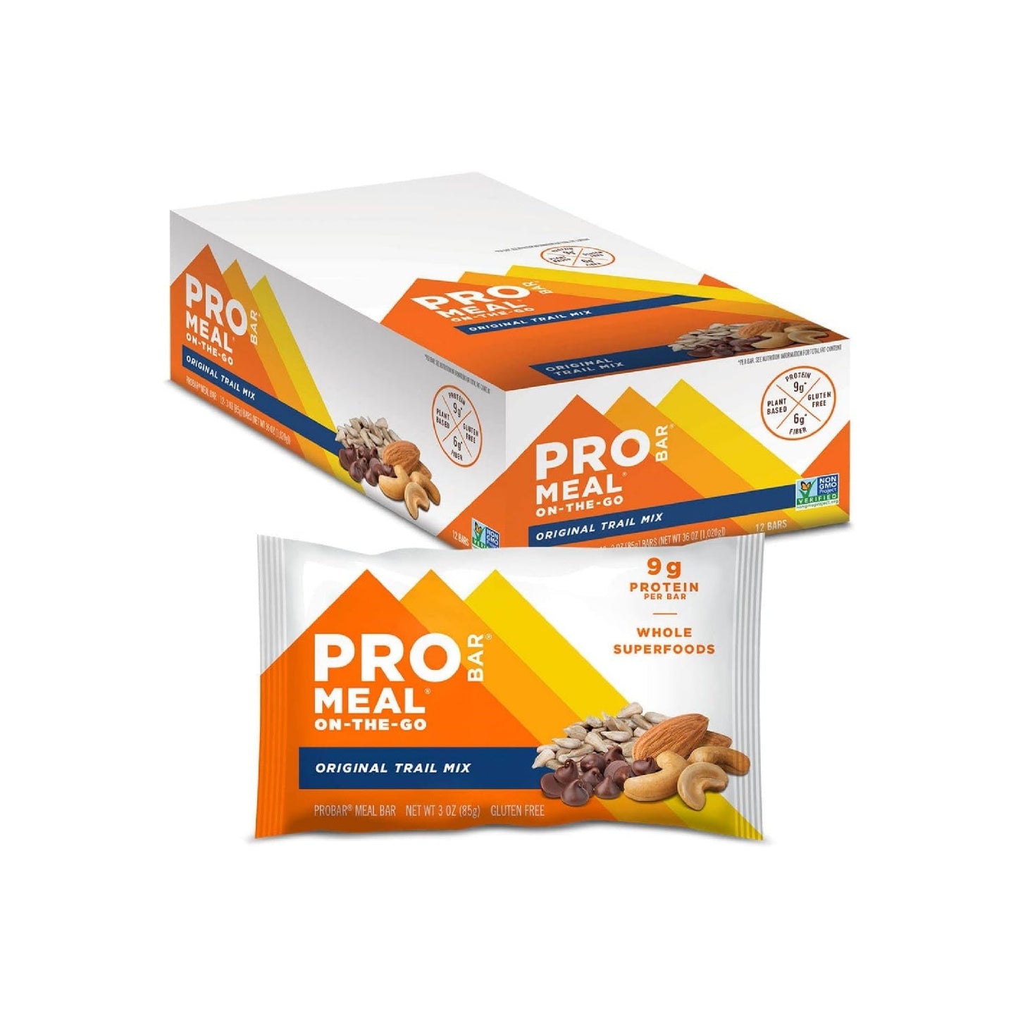 PROBAR - MEAL Bar, Non-GMO, Gluten-Free, Healthy, Plant-Based, Whole-Food Ingredients, Natural Energy (12 Count)