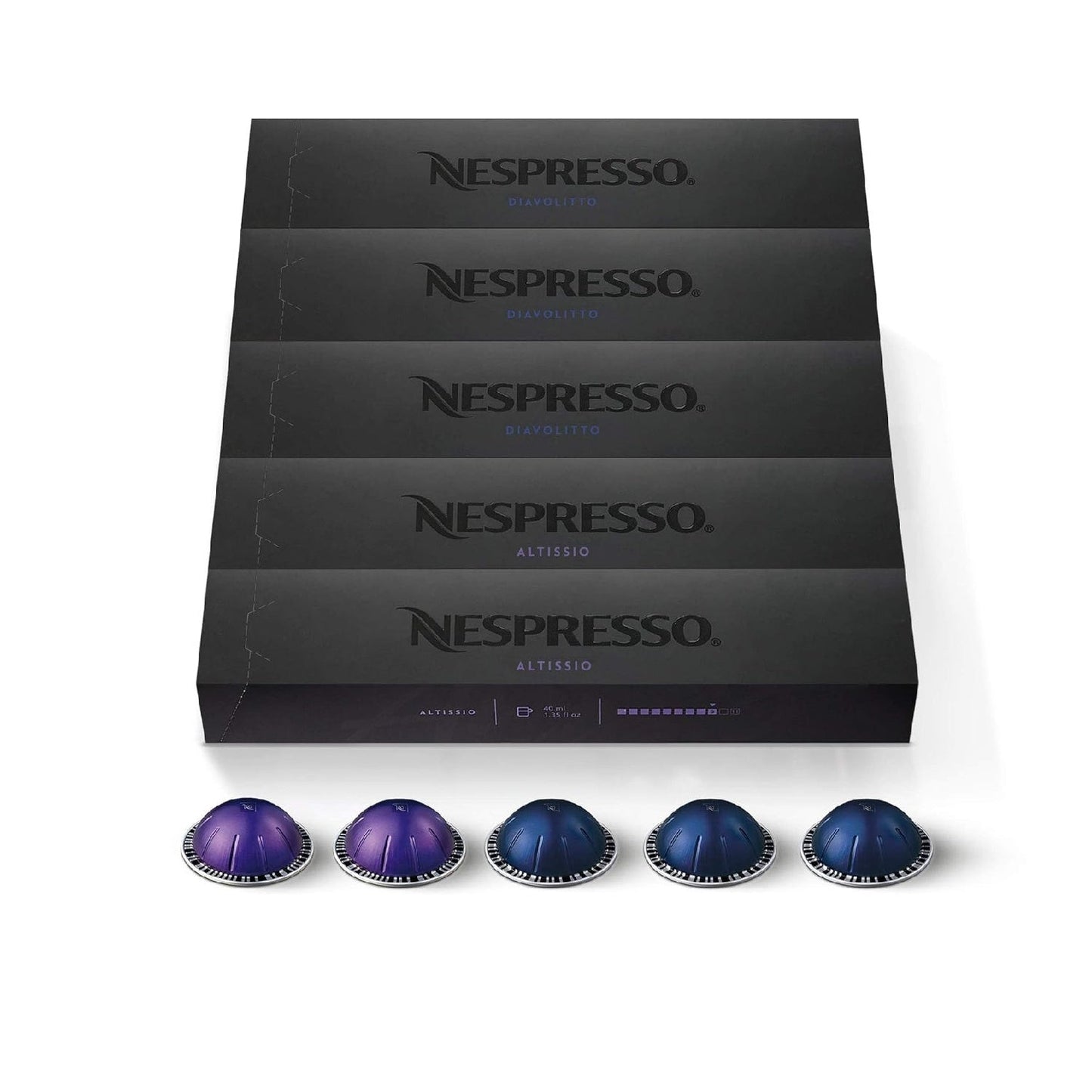 Nespresso Vertuo Capsules – Medium Roast Espresso Coffee Pods, 50-Count, Brews 1.35oz