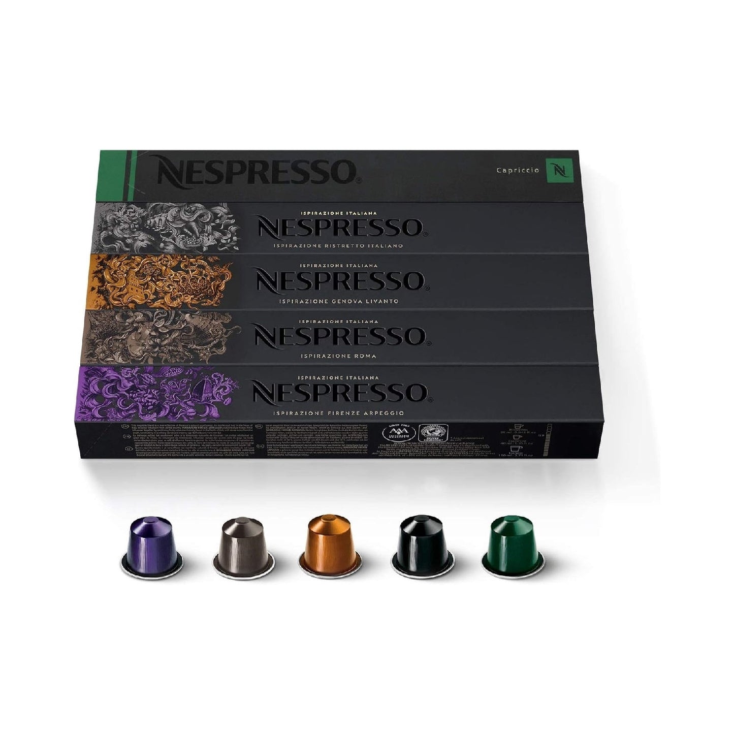 Nespresso Original Line Capsules –  Dark Roast Coffee Pods, 50-Count