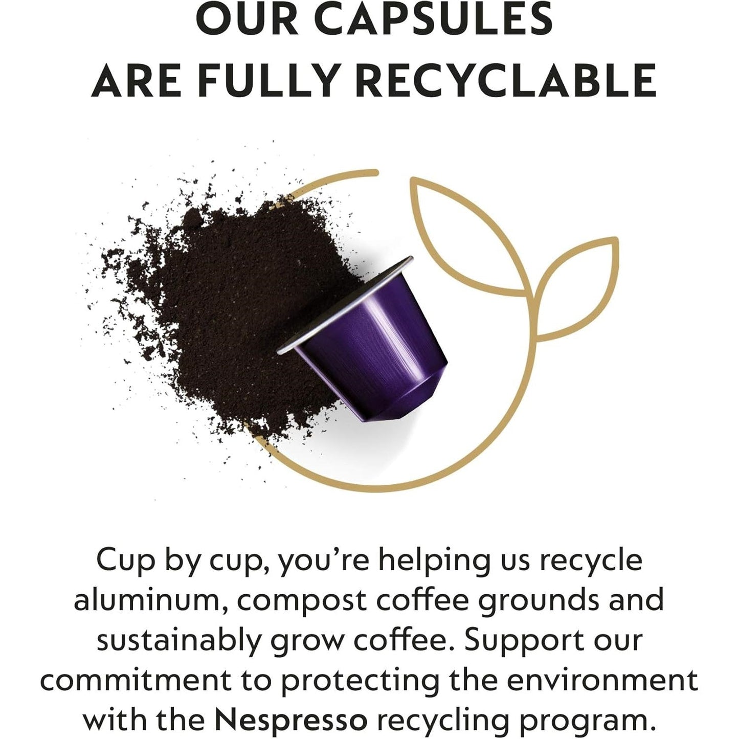 Nespresso Original Line Capsules –  Dark Roast Coffee Pods, 50-Count