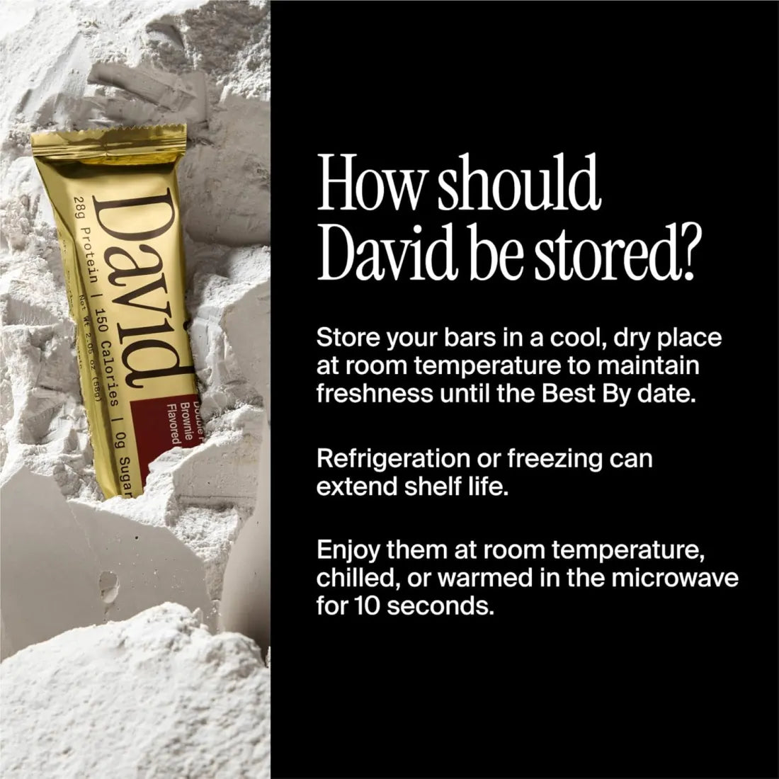 David, Protein Bar| 0g of Sugar - High Protein, Low Carb-12 PACK