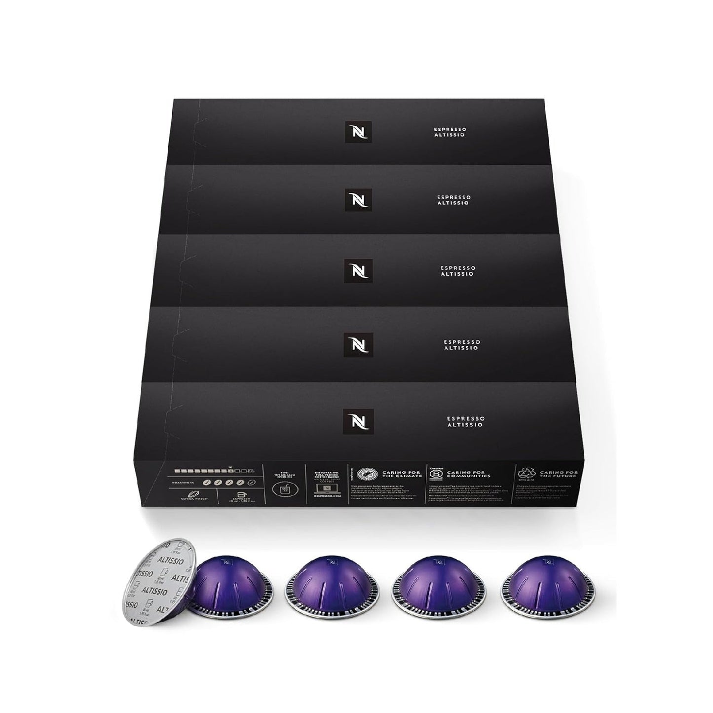 Nespresso Vertuo Capsules – Medium Roast Espresso Coffee Pods, 50-Count, Brews 1.35oz