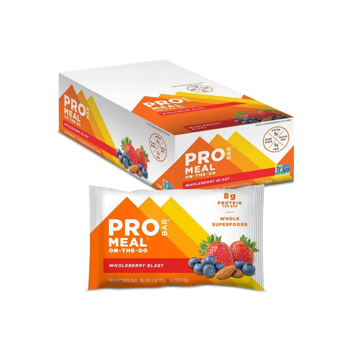 PROBAR - MEAL Bar, Non-GMO, Gluten-Free, Healthy, Plant-Based, Whole-Food Ingredients, Natural Energy (12 Count)