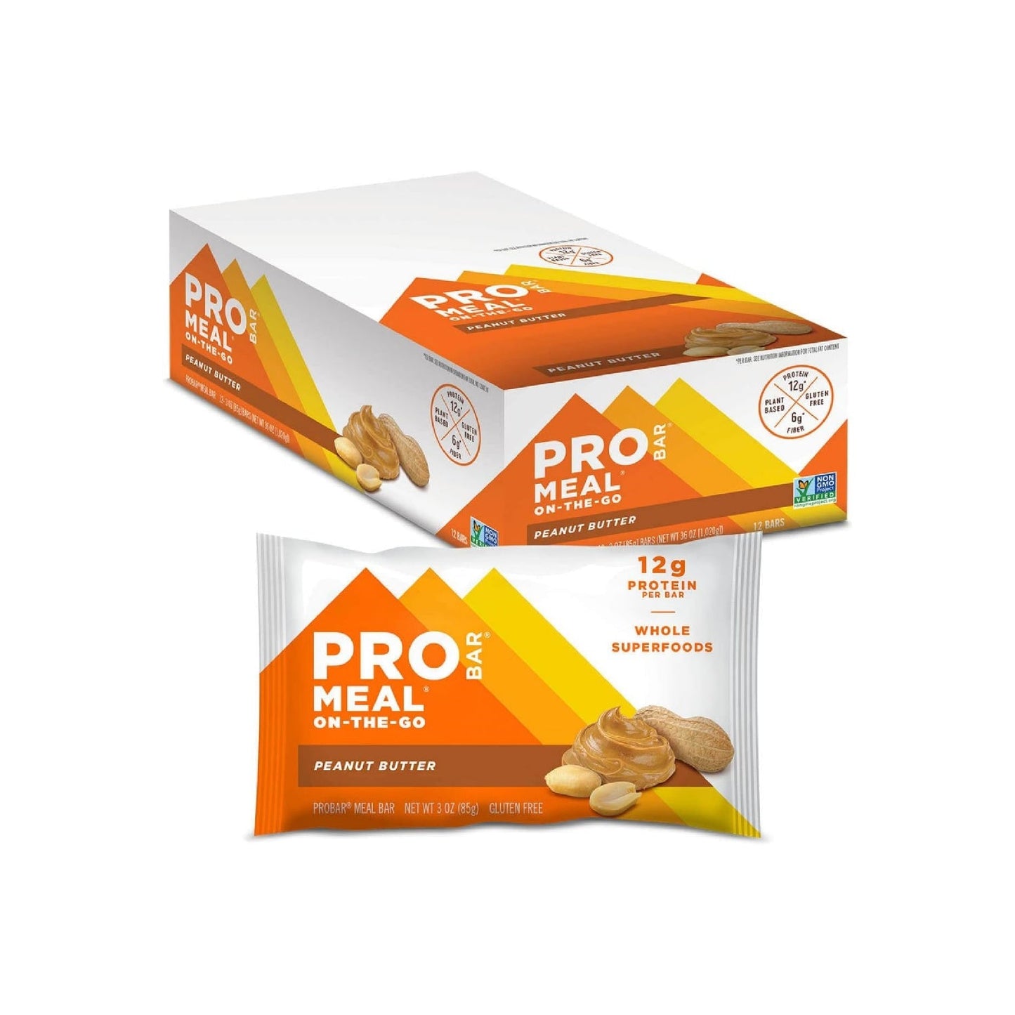 PROBAR - MEAL Bar, Non-GMO, Gluten-Free, Healthy, Plant-Based, Whole-Food Ingredients, Natural Energy (12 Count)