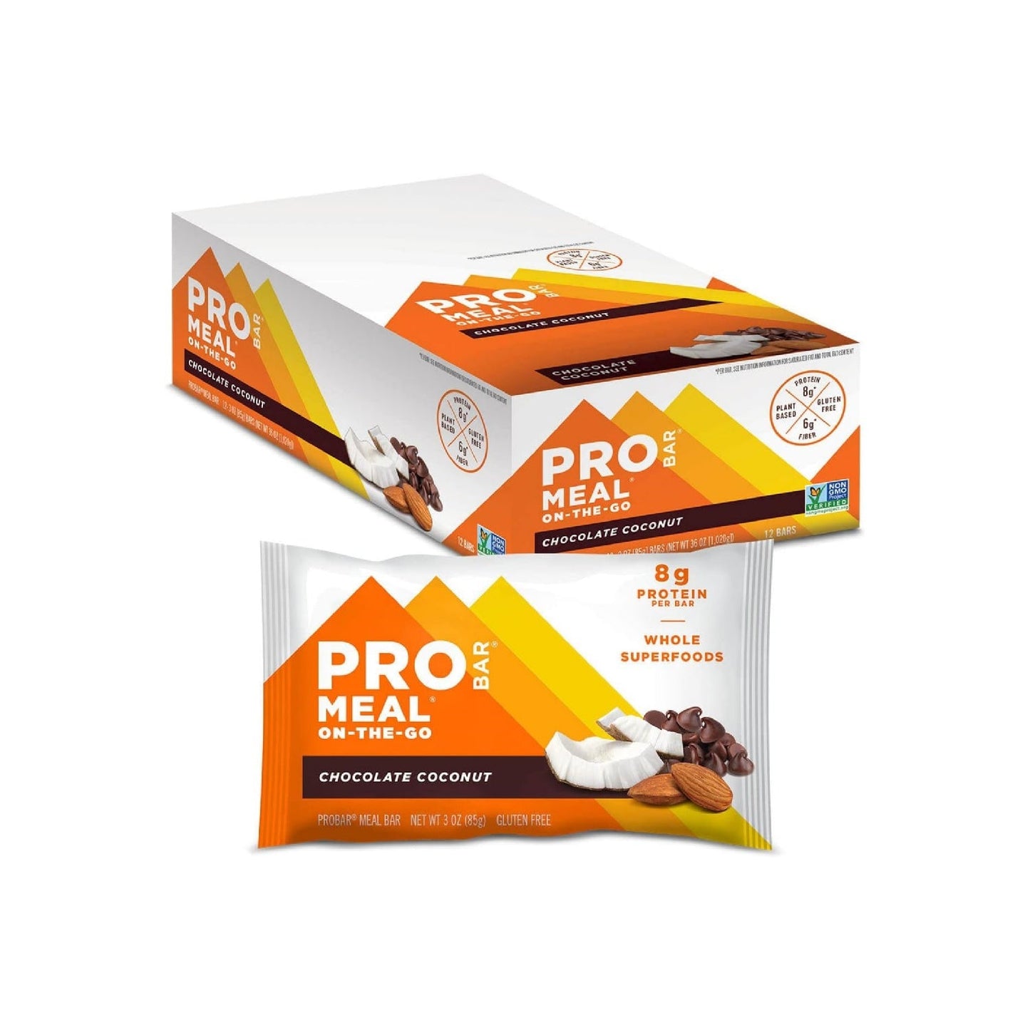 PROBAR - MEAL Bar, Non-GMO, Gluten-Free, Healthy, Plant-Based, Whole-Food Ingredients, Natural Energy (12 Count)