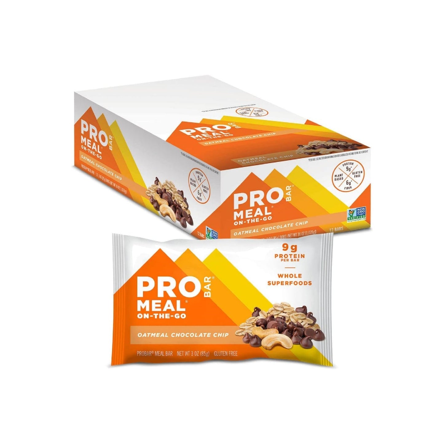 PROBAR - MEAL Bar, Non-GMO, Gluten-Free, Healthy, Plant-Based, Whole-Food Ingredients, Natural Energy (12 Count)