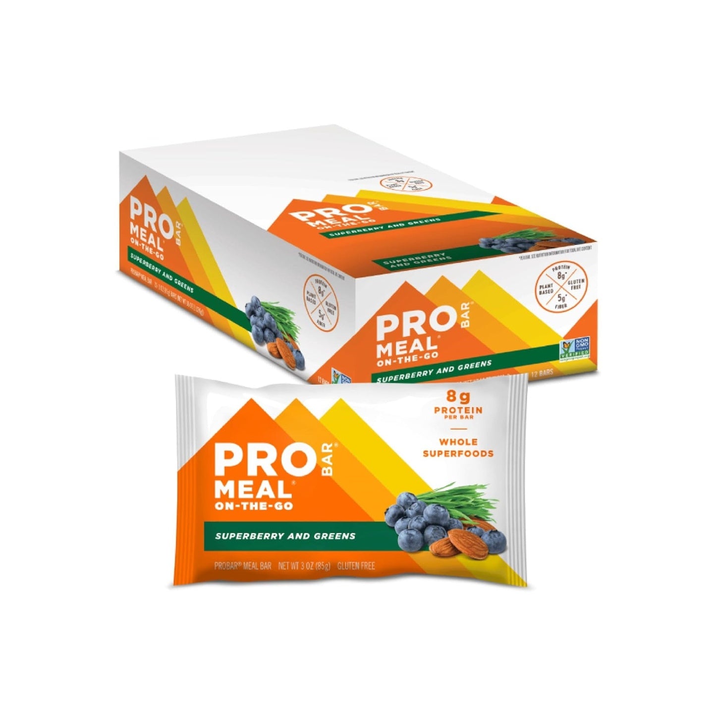 PROBAR - MEAL Bar, Non-GMO, Gluten-Free, Healthy, Plant-Based, Whole-Food Ingredients, Natural Energy (12 Count)