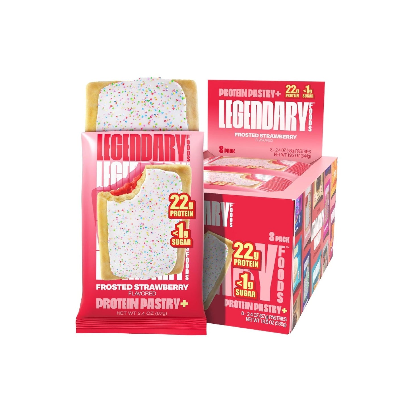 Legendary Foods Protein Pastry 22g – Low Carb, Zero Sugar, Gluten Free Keto Meal Replacement Bar