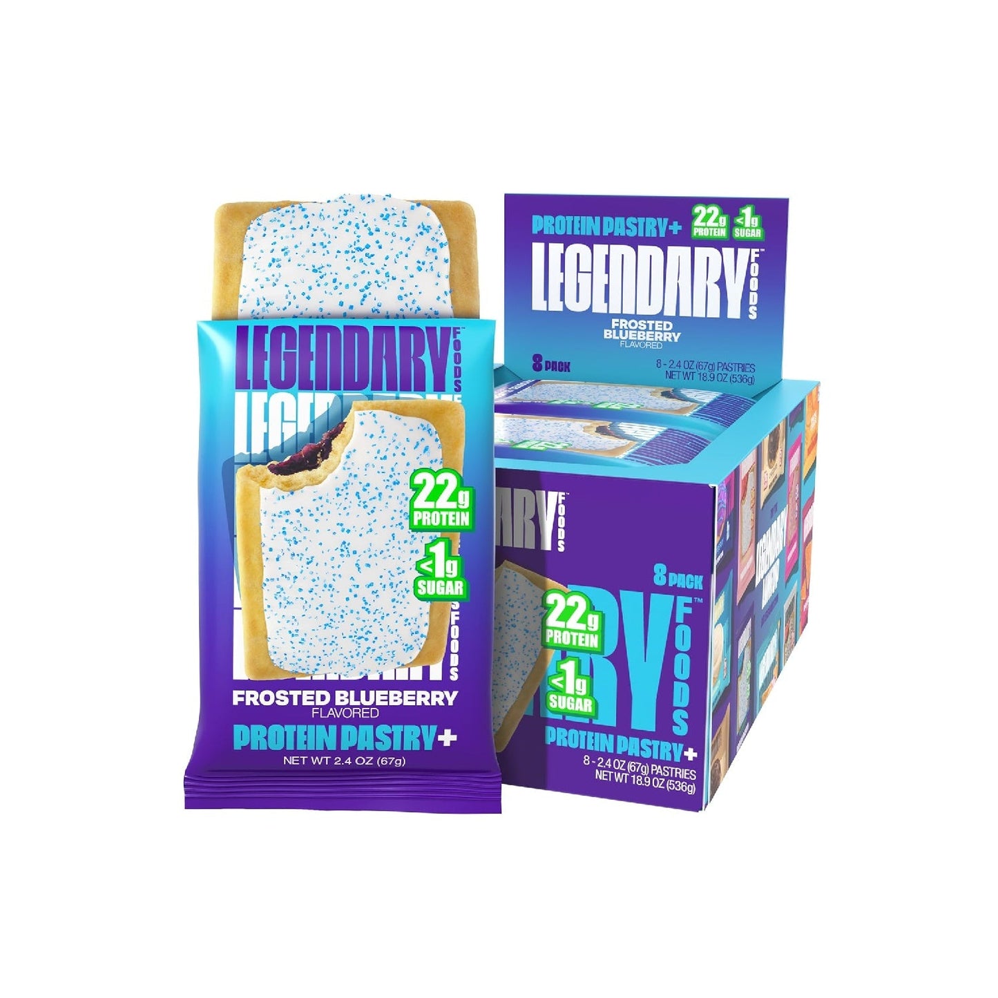 Legendary Foods Protein Pastry 22g – Low Carb, Zero Sugar, Gluten Free Keto Meal Replacement Bar