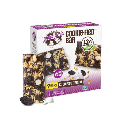Lenny & Larry's Cookie-Fied Protein Bars – 9x45g – Contains 12g plant-based protein and 5g fiber