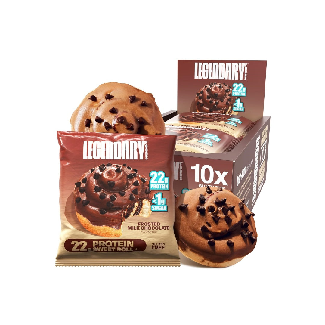 Legendary Foods 20g Protein Sweet Rolls - Premium High Protein Bars, 10 Pack