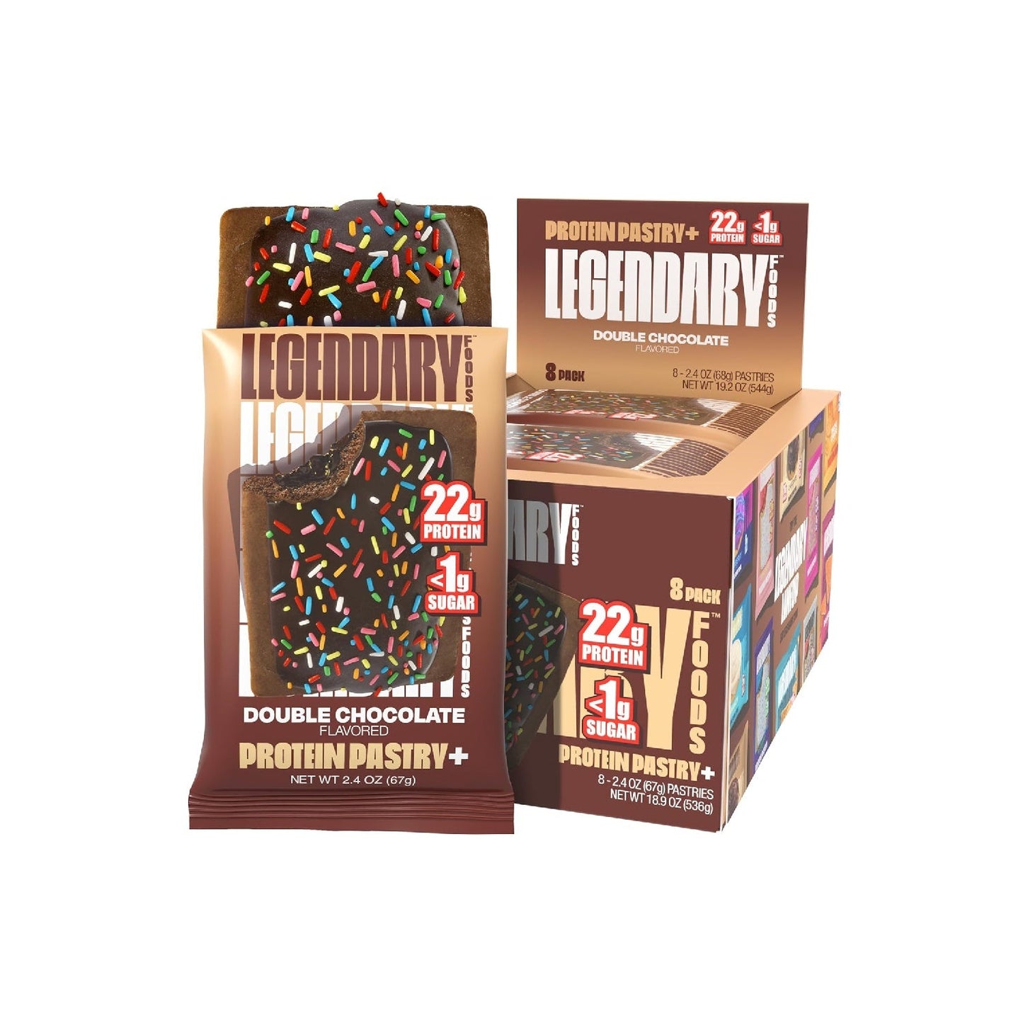 Legendary Foods Protein Pastry 22g – Low Carb, Zero Sugar, Gluten Free Keto Meal Replacement Bar