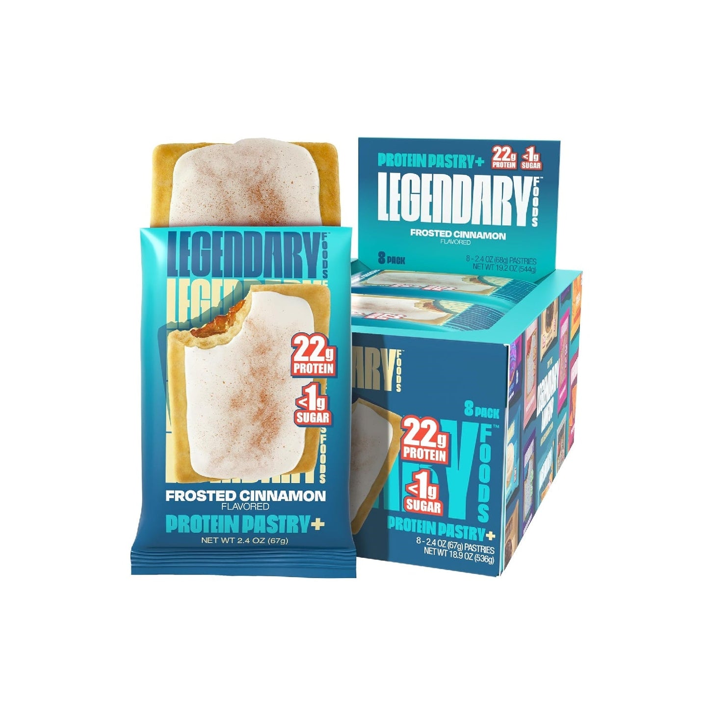 Legendary Foods Protein Pastry 22g – Low Carb, Zero Sugar, Gluten Free Keto Meal Replacement Bar