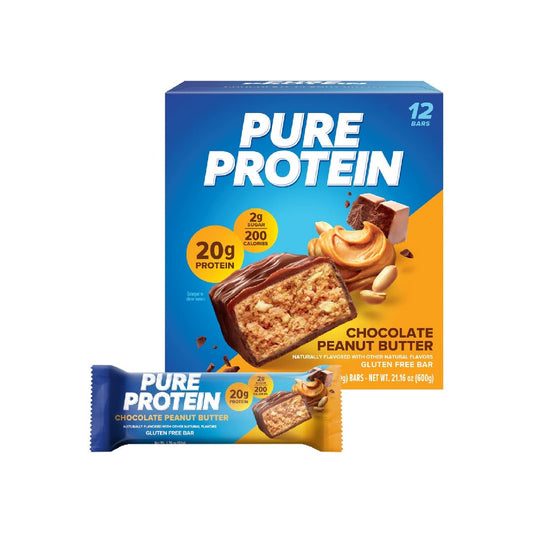 Pure Protein Bar, High Protein, Nutritious Snack, Low Sugar, 1.76 oz, 12 Count