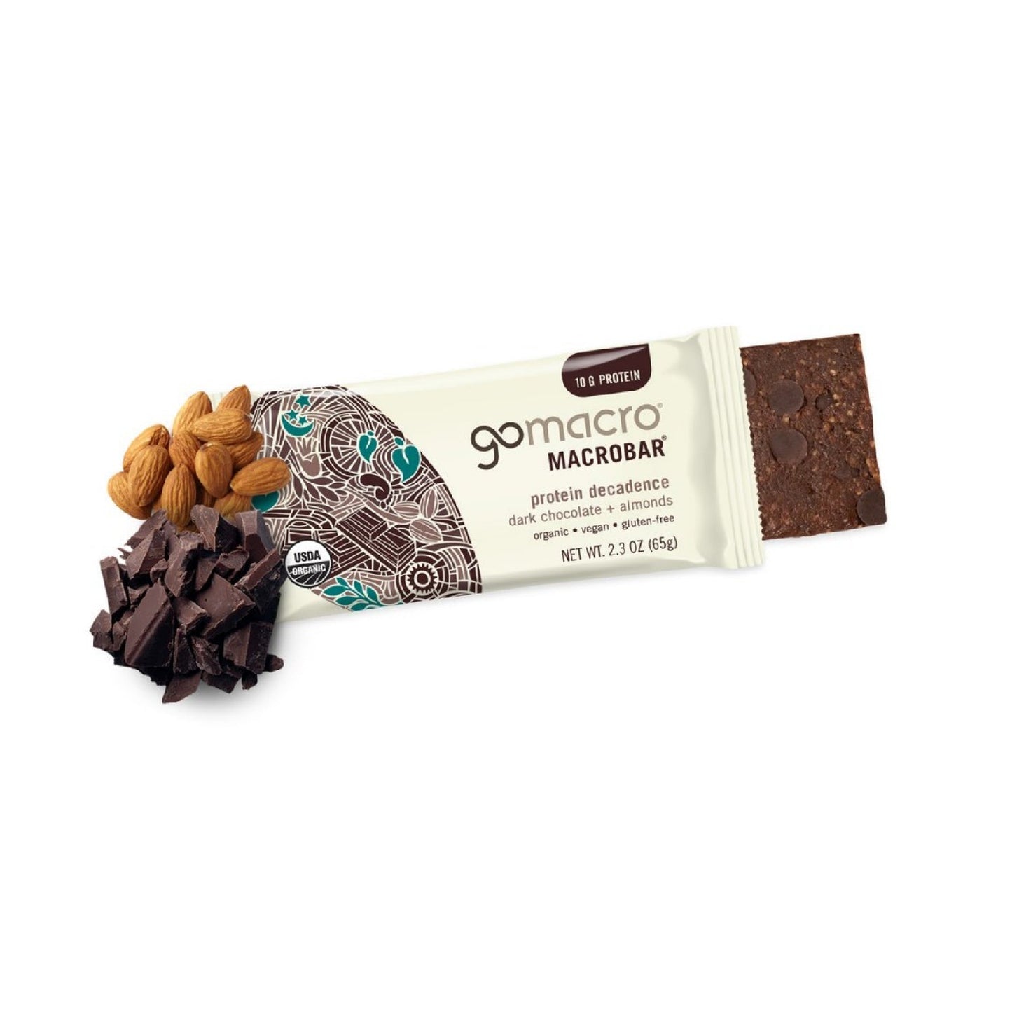 GoMacro MacroBar Organic Vegan Protein Bars, 11 grams of plant protein, 280 calories (2.3 Ounce Bars, 12 Count)