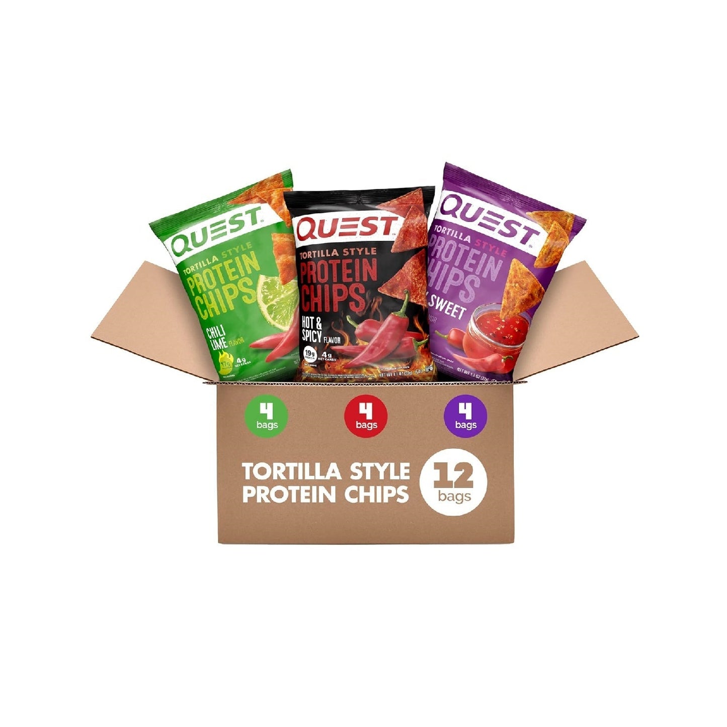 Quest Nutrition Protein Chips, 19g Protein, 4g Net Carb, Low Carb, Gluten Free, 1.1 oz (Pack of 12)